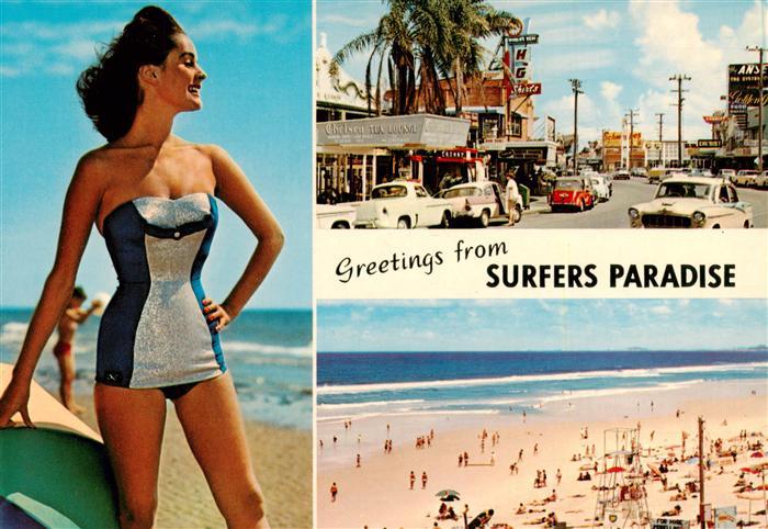 Surfers Paradise Gold Coast Queensland Australia Badenixe Strand Strassenpartie