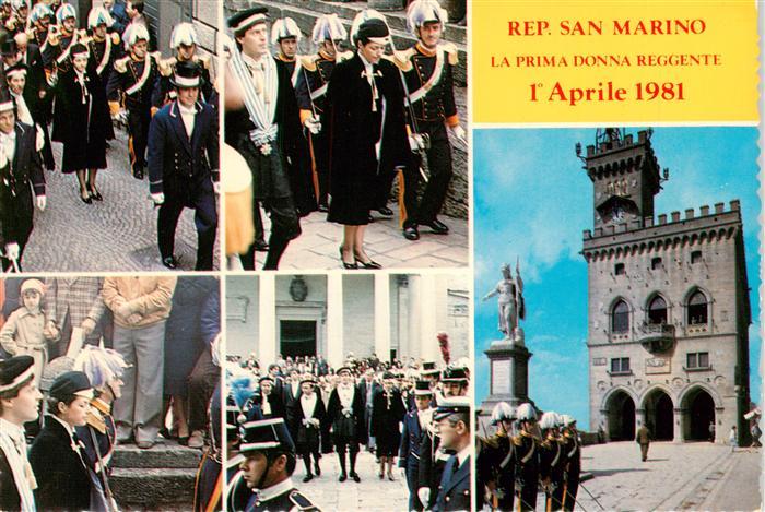 San Marino  Repubblica di La prima donna Reggente