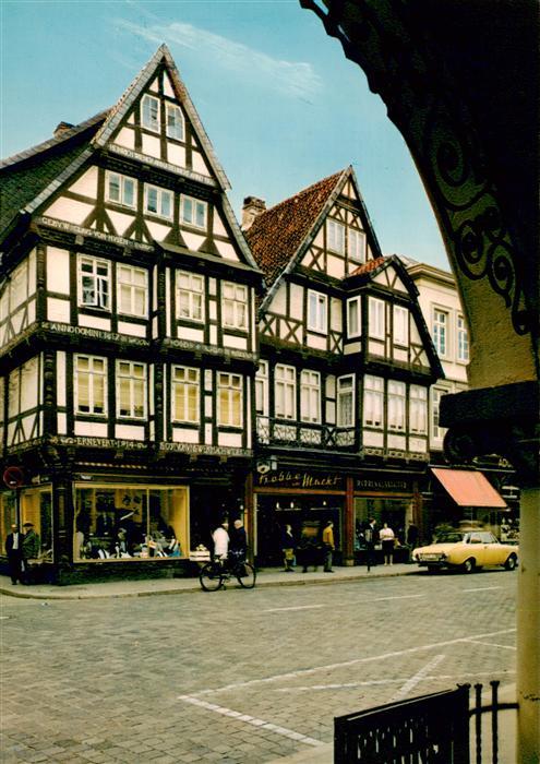 Celle  Niedersachsen Blick vom Ratskeller Fachwerkhaeuser Altstadt