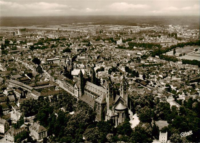 Speyer Rhein Fliegeraufnahme mit Dom