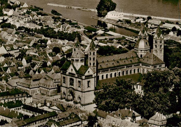 Speyer Rhein Fliegeraufnahme mit Dom