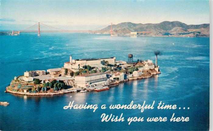 San Francisco California USA Alcatraz Island Fliegeraufnahme