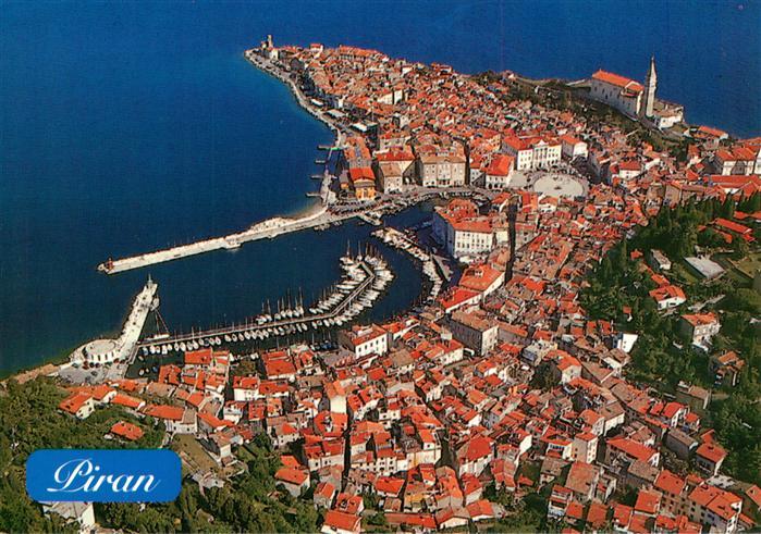 Piran Istria Slovenia Fliegeraufnahme