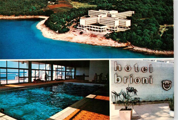 Pula Pola Croatia Hotel Brioni Fliegeraufnahme Hallenbad Schriftzug