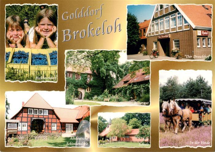 Brokeloh Bickbernshof Der Dreschhof Rittergut Altdt Schinkendeele Schule Pferdew