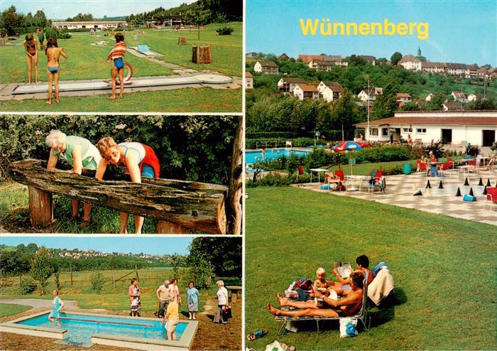 Wuennenberg Fliegeraufnahme Minigolf Kneippanlagen Freibad Wassertretanlage