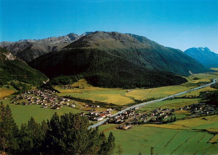 La Punt-Chamues-ch Fliegeraufnahme