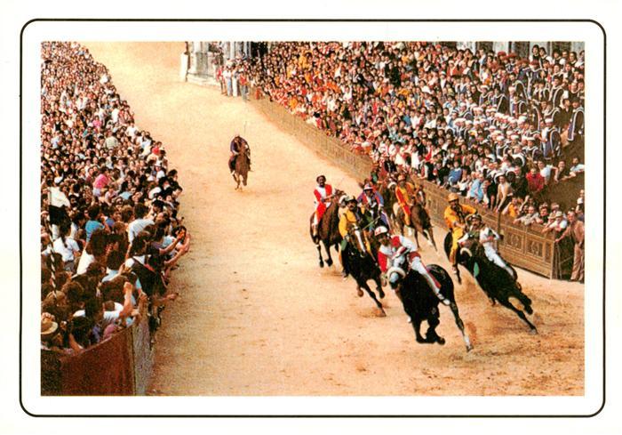 Siena Toscana IT Palio Pferderennen