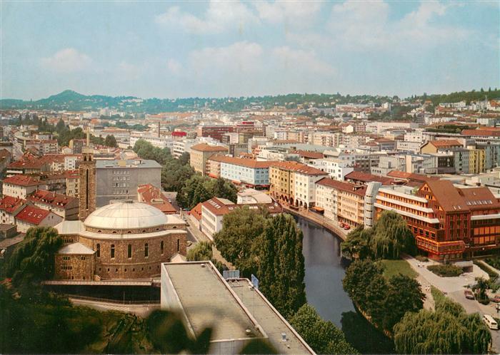 Pforzheim Blick vom Stadtkirchenturm auf Herz Jesu Kirche