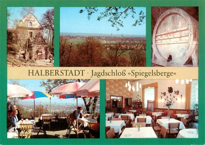 Halberstadt Jagdschloss Spiegelsberge Stadtblick Fass Freiterrasse Gaststaette