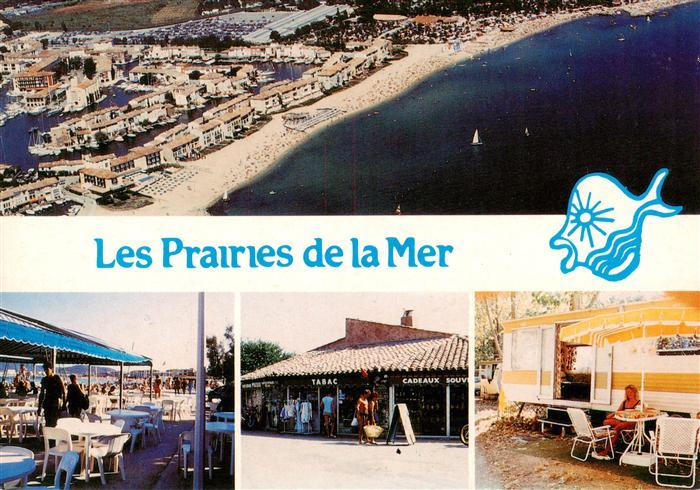Port Grimaud 83 Var Camping Les Prairies de la Mer Fliegeraufnahme Gaststaette