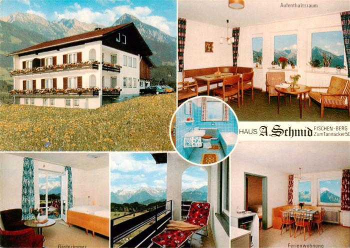 Fischen Allgaeu Haus Anton Schmid Gaestezimmer Balkon Ferienwohnung Bad