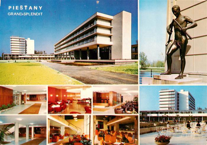 Piestany SK Grand Splendid Hotel Gastraeume Hotelhalle Skulptur Terrasse
