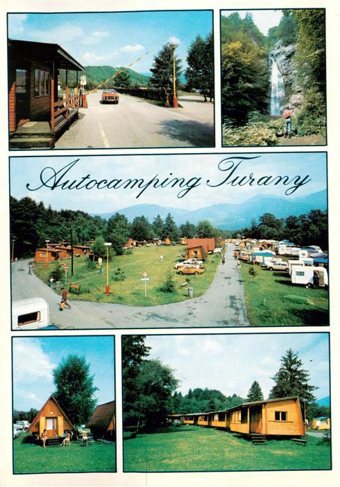 Turany Slovakia Autocamping Turany Einfahrt Wasserfall Campingplatz Bungalows