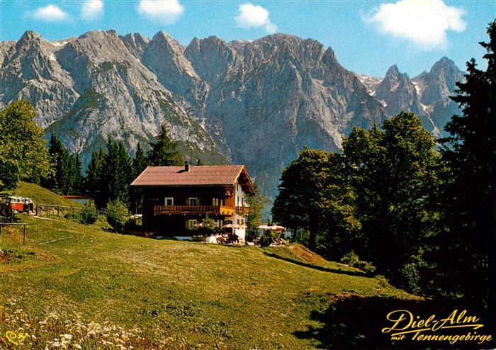 Dielalm 1100m Werfen Salzburg AT mit Tennengebirge