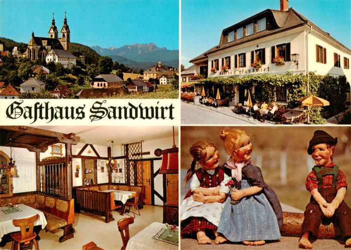Maria Saal Kaernten Kirche Gasthaus Sandwirt Gastraum Puppe