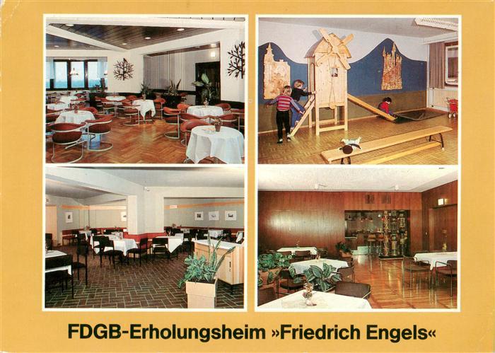 Templin FDGB Erholungsheim Friedrich Engels Dachcafe Kinderspielzimmer Klubkelle