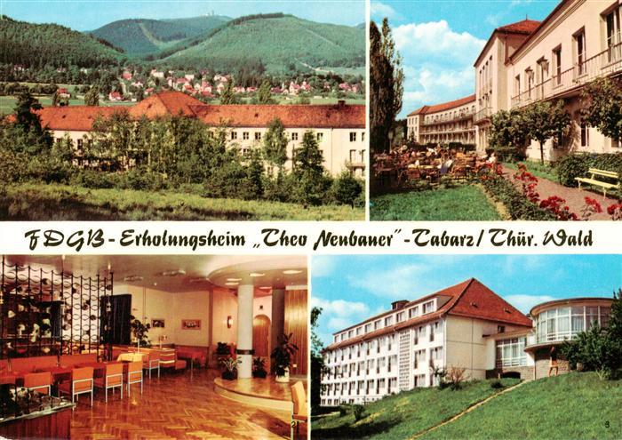 Tabarz Bad Tabarz FDGB Erholungsheim Theo Neubauer Ortsansiht Tanzbar Neues Bett