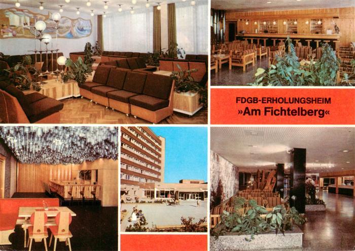 Oberwiesenthal Erzgebirge FDGB Erholungsheim Am Fichtelberg Buecherei Hallenbar