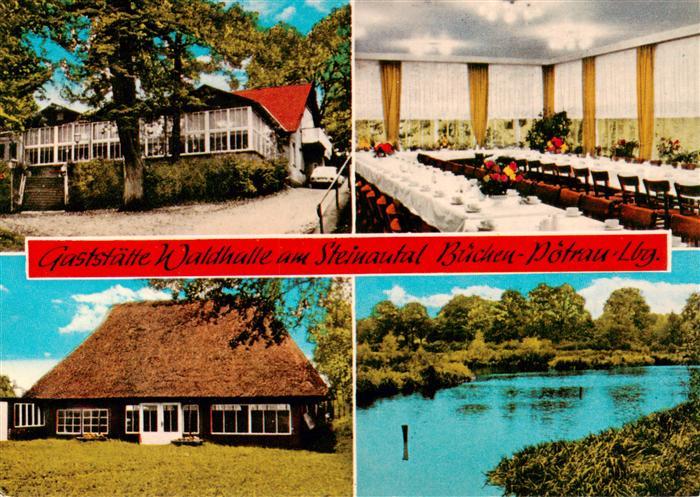 Poetrau Gaststaette Waldhalle am Steinautal Gastraeume Gondelteich