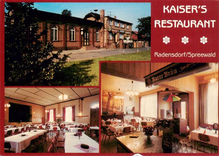 Radensdorf Spreewald Kaisers Restaurant Gastraeume