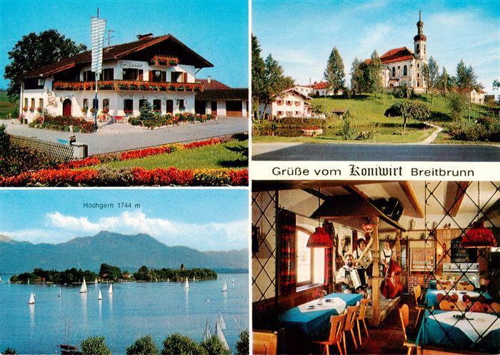 Breitbrunn Chiemsee Gasthaus Koniwirt Gaststube Hochgern Kirche