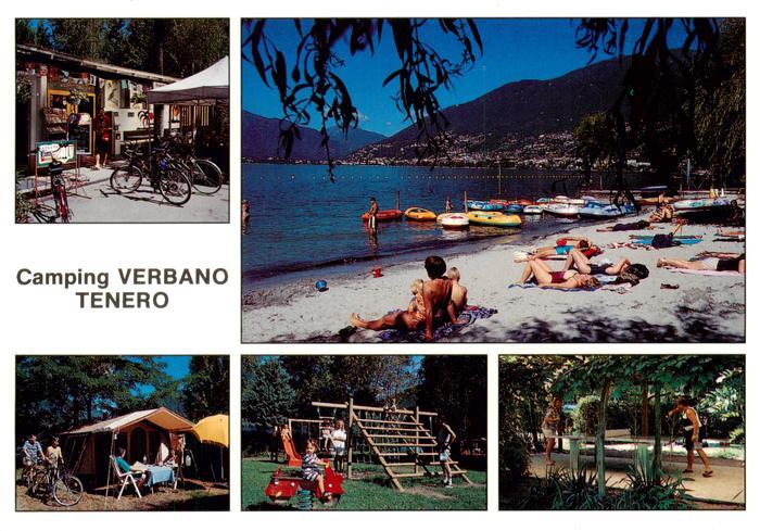 Tenero Lago Maggiore TI Camping Verbano Kinderspielplatz Tischtennis Strand
