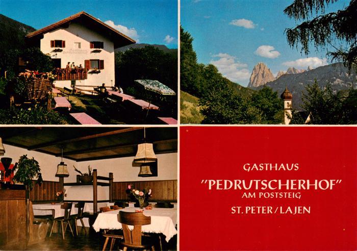 St Peter Lajen Gasthaus Pedrutscherhof Gastraum Kirche