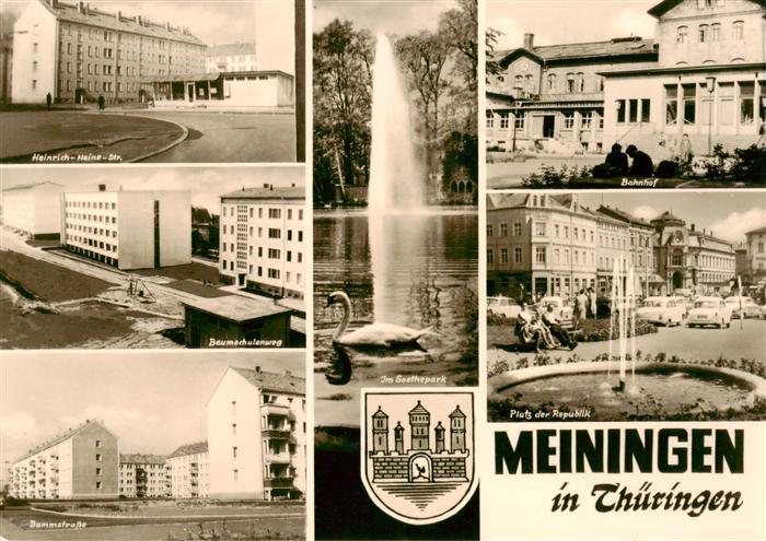 Meiningen Thueringen Heinrich Heine Str Baumschulenweg Goethepark Bahnhof Platz