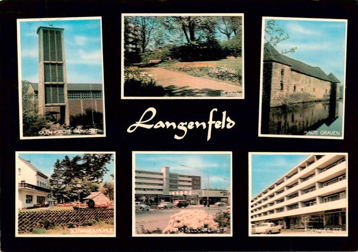 Langenfeld  Rheinland Kath Kirche Schwanenmuehle Park Seedorferstrasse Graven So