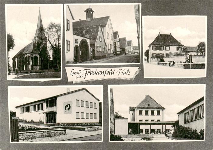 Freckenfeld Kirche Strassenpartie Schule Gasthaus