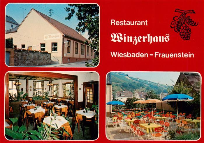 Frauenstein  Wiesbaden Restaurant Winzerhaus Gaststube Freiterrasse