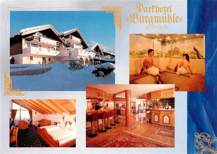 Fischen Allgaeu Parkhotel Burgmuehle Sauna Zimmer Bar Rezeption