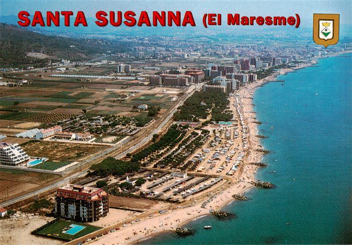 Santa Susanna Cataluna ES Fliegeraufnahme