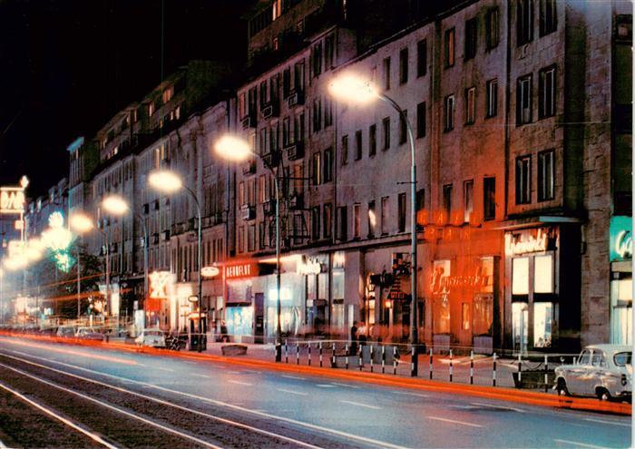 Warszawa Aleje Jerozolimskie noca