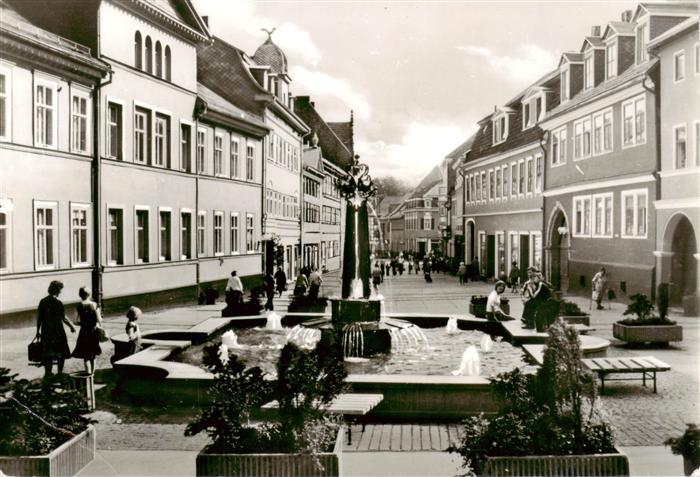 Suhl Thueringer Wald Steinweg Stadtzentrum Brunnen