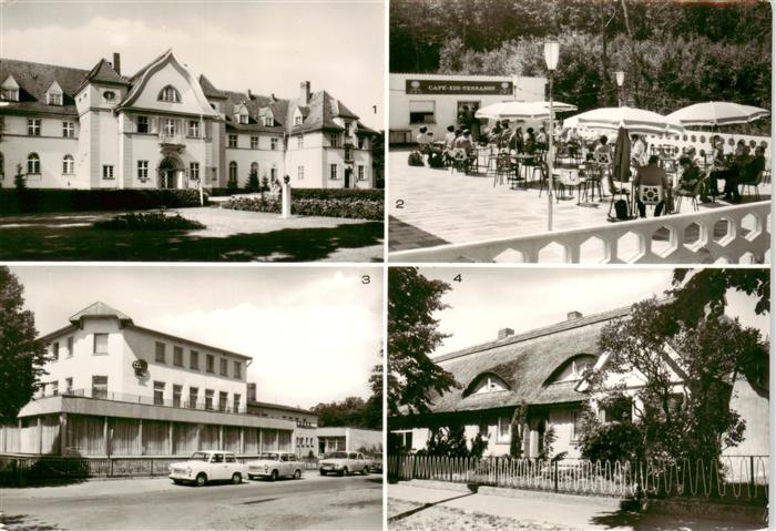 Graal-Mueritz Ostseebad Sanatorium Assmann Cafe-Eis-Terrasse Reisebuerohotel See