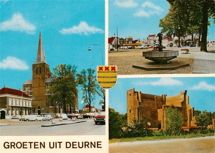 Deurne Noord Brabant NL Teilansichten Kirche Ruine Brunnen