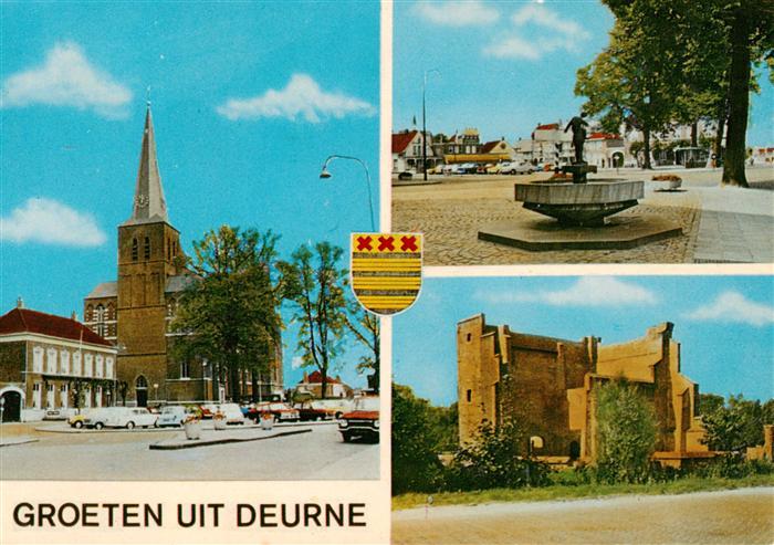 Deurne Noord Brabant NL Teilansichten Kirche Brunnen Ruine