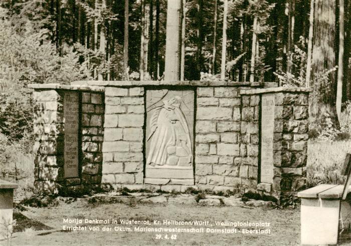 Wuestenrot Marija Denkmal am Wellingtonienplatz