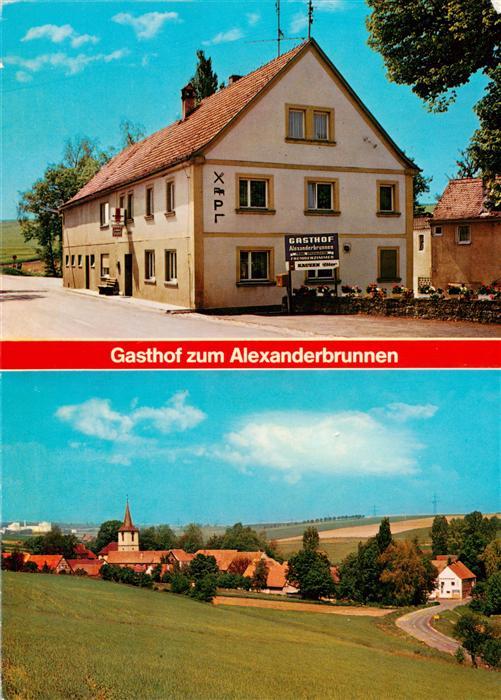 Pfaffenhofen Burgbernheim Gasthof zum Alexanderbrunnen Panorama