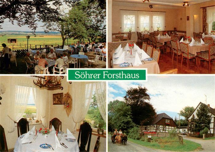 Soehre Restaurant Soehrer Forsthaus Terrasse Ponykutsche