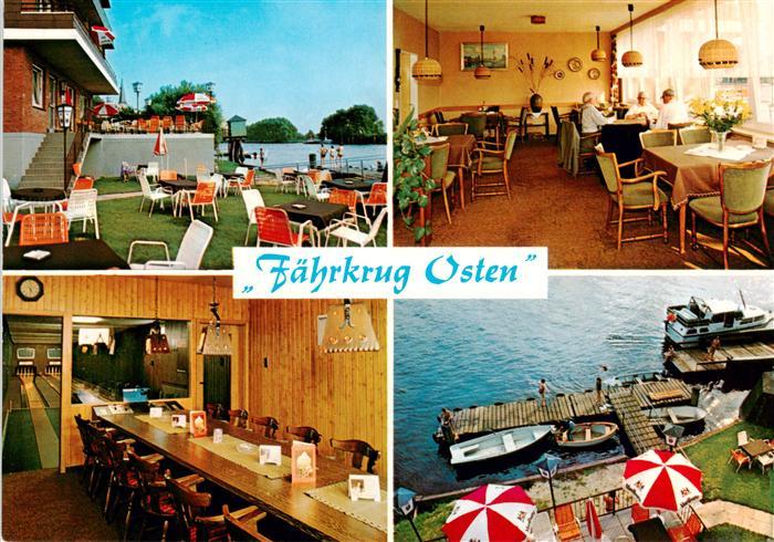 Osten Oste Hotel Restaurant Faehrkrug Bar Gastraum Terrasse Bootsanlegestelle