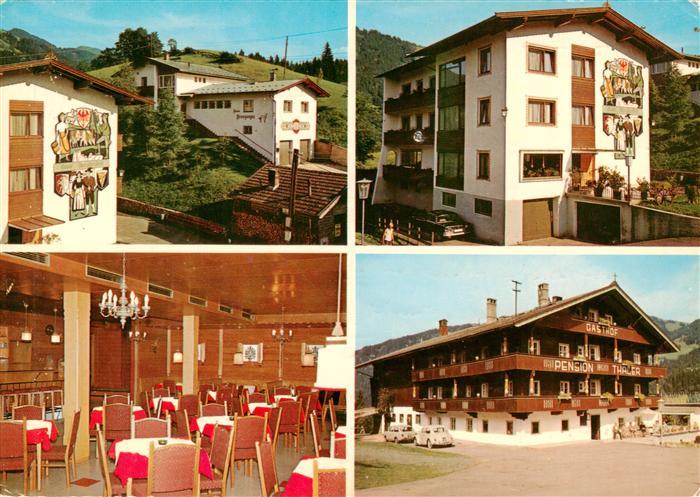Wildschoenau Tirol Gasthof Pension Thaler mit Haus Bergkristall Gastraum