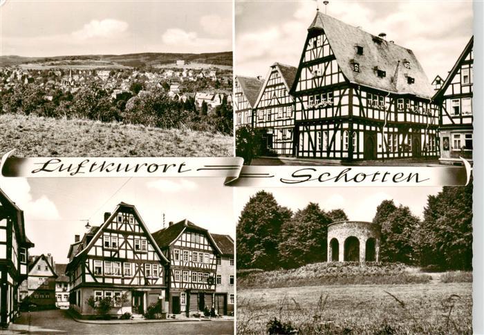 Schotten Hessen Panorama Fachwerkhaeuser Pavillon