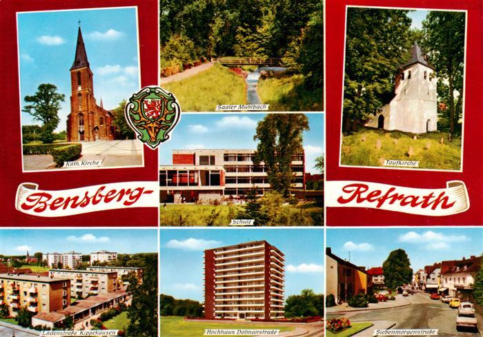 Refrath Bensberg Bergisch-Gladbach Kath Kirche Saaler Muehlbach Schule Taufkirch