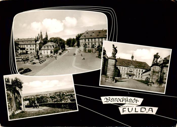 FULDA Hessen Ortspartie Panorama Schloss