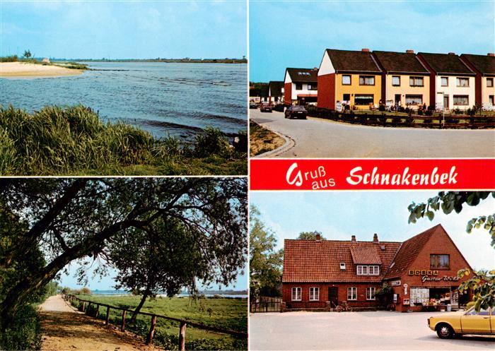 Schnakenbek Ortsansicht Elbepartie EDEKA Markt Panorama