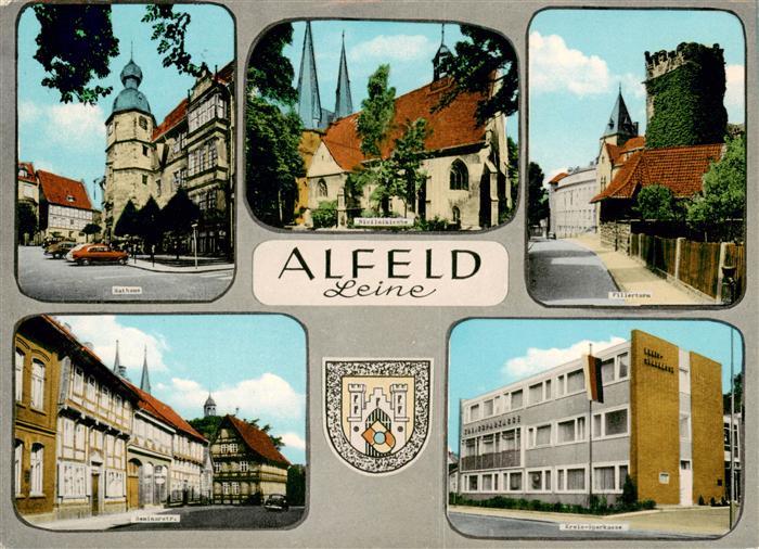 Alfeld Leine Rathaus Seminarstrasse Nicolaikirche Fillerturm Kreissparkasse