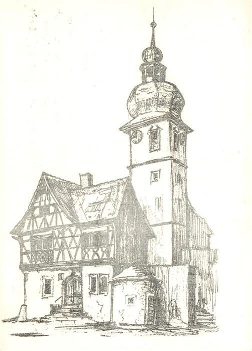 Kitzingen Main Kirche Zeichnung